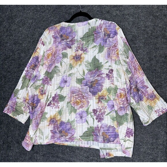 Alfred Dunner Pastel Floral Textured blouse Women's 3XL - Picture 2 of 5